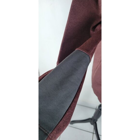 The North Face Mens Large Textured Cap Rock 1/4 Zip Fleece Pullover Burgandy - Picture 4 of 13